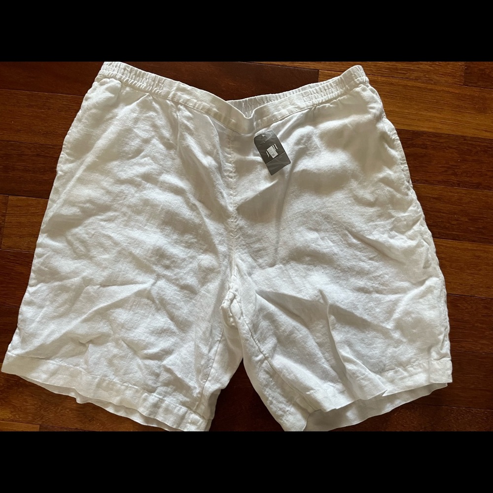 J. Jill white linen shorts new womens xl